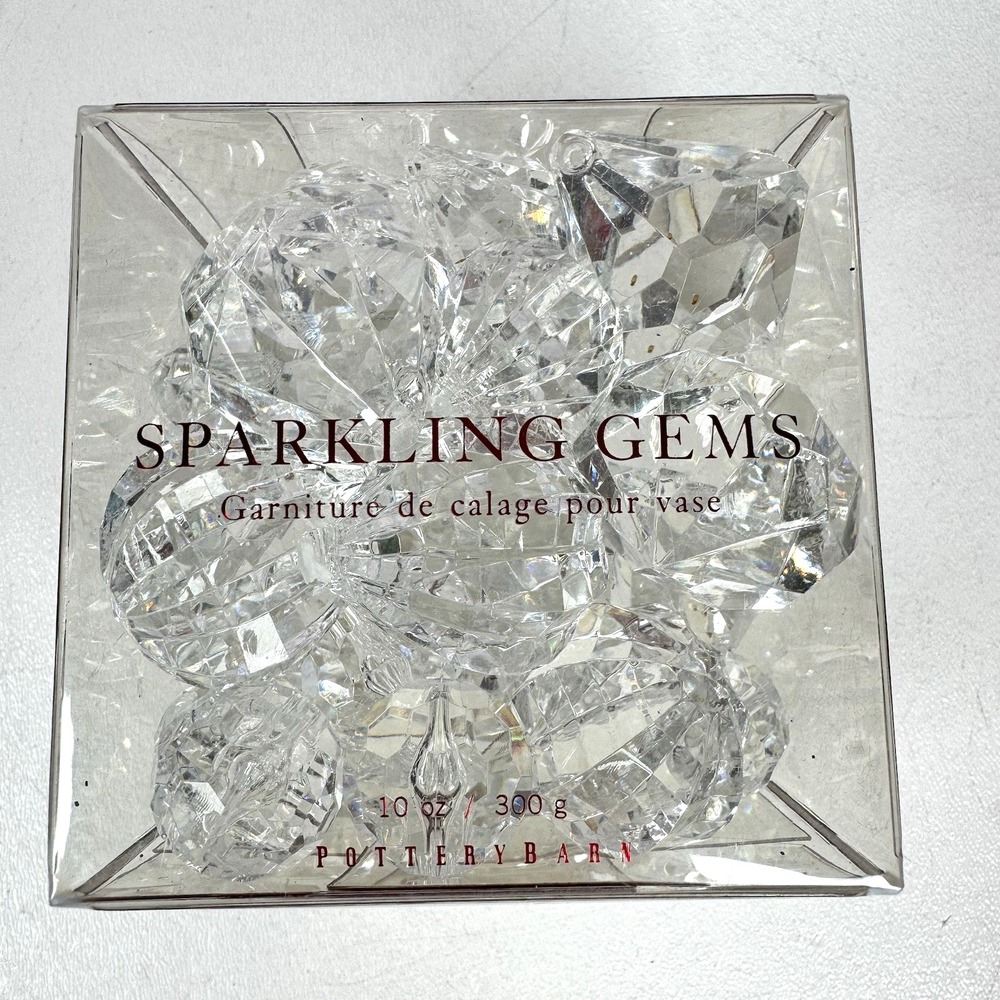 Pottery Barn Holiday Sparkle Sparkling Gems Scatter Vase Filler Ornament Decor